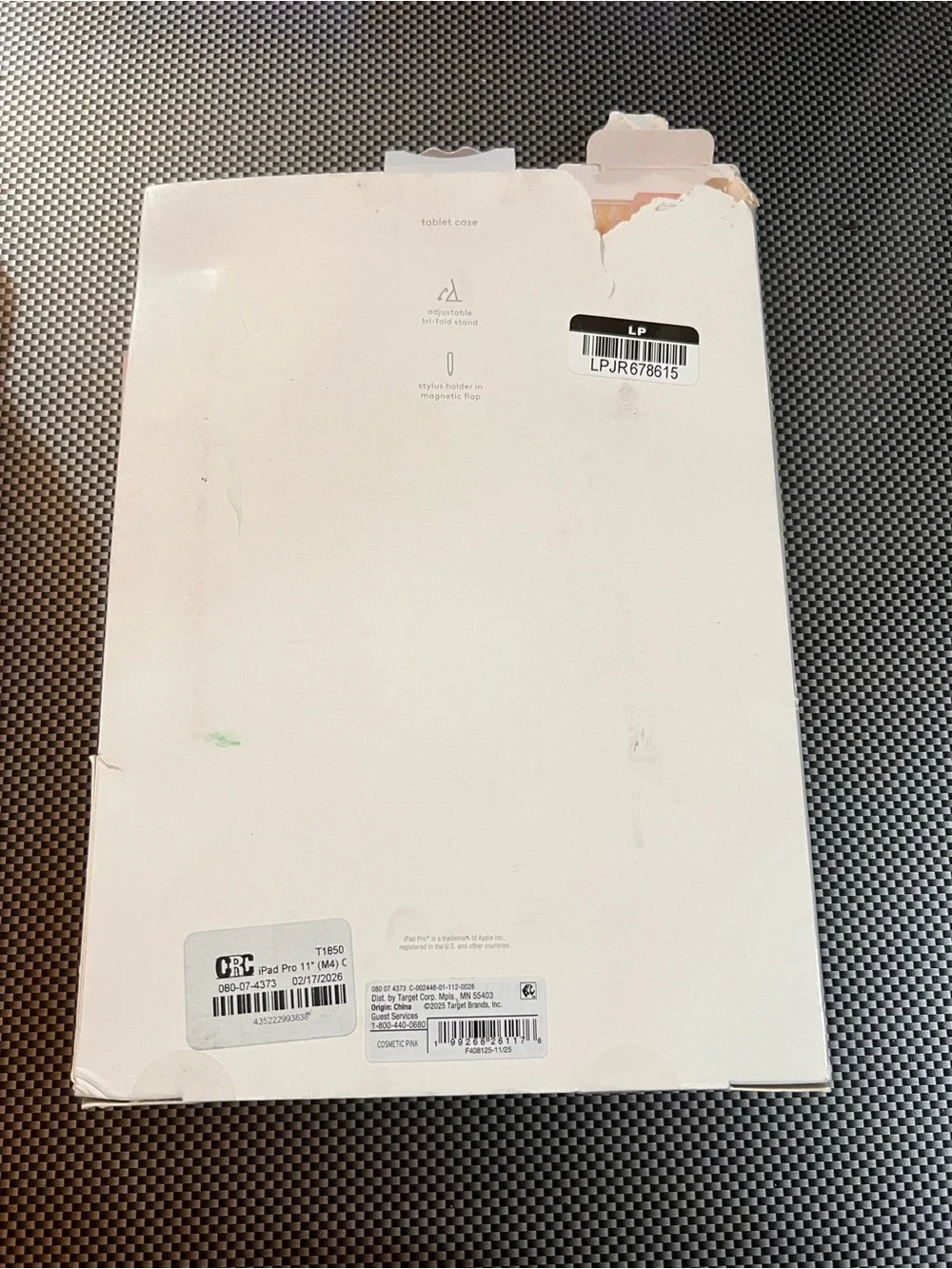 heyday Light Pink iPad Pro 11 (2024) Case with Gold Accent